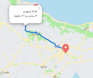 مسر حمل بار از لاهیجان به تهران